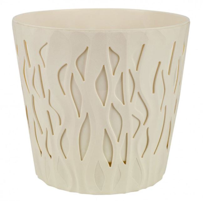 Горшок для цветов InGreen Winds D 340мм/20 л с дренажной вставкой 18,7л белоснежный жасмин                          